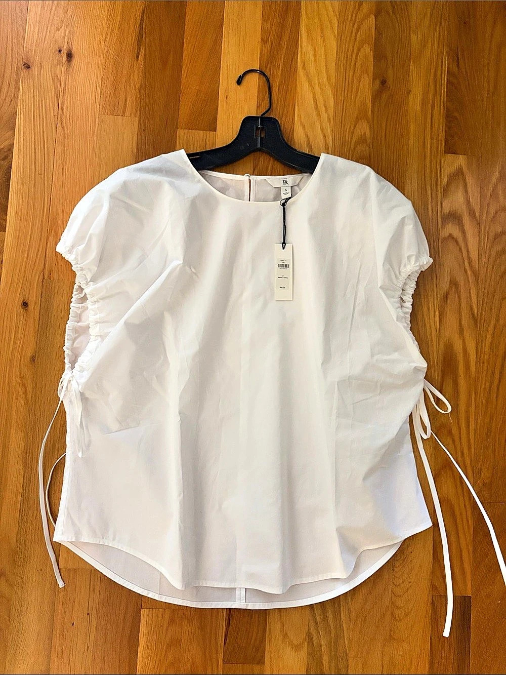 Banana Republic White Tie-Side Blouse Size Small NWT